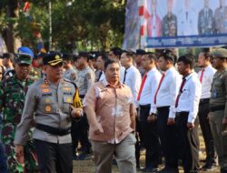 Polres Muara Enim Gelar Apel Pasukan dan Simulasi Sispamkota untuk Pengamanan Pilkada Serentak 2024