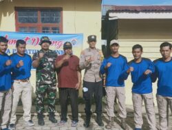 Optimalkan Peran Linmas, Babinsa Bersama Babinkantibmas Berikan Pelatihan PBB dan Pembekalan Wasbang