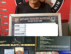 Sat Narkoba Polres Muara Enim Tangkap Tersangka Penyalahgunaan Narkoba di Tanjung Enim