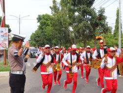 Kapolres Aceh Tamiang Hadiri Pelepasan Kirab Obor Api PON Aceh-Sumut XXI 