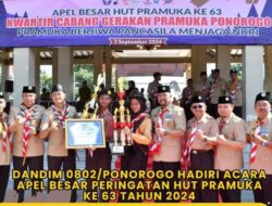 Dandim 0802/Ponorogo Hadiri Acara Apel Besar Peringatan HUT Pramuka ke 63 Tahun 2024