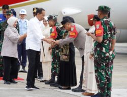 Kapolda Aceh Sambut Kedatangan Presiden Jokowi