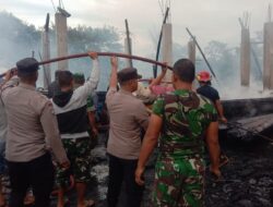 Kebakaran Satu Unit Rumah di Kampung Datu Beru Kecamatan Timang Gajah