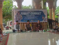 Jum’at curhat Kapolres Aceh Utara bersama muspika plus di kemesjidan Nurul Iman berghang kecamatan Tanah Luas