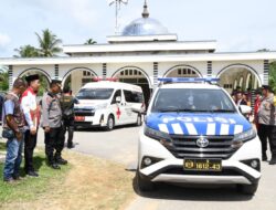 Satlantas Polres Aceh Timur Kawal Jenazah Pelatih Sepak Takraw Gorontalo Menuju Bandara Kualanamu