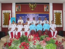 Memperingati Hari Ulang Tahun Jalasenastri ke-78 di gedung balai prajurit Mako Lanal Lhokseumawe.