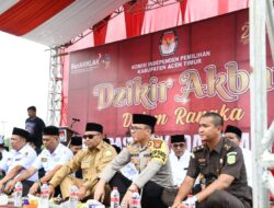 Kapolres Aceh Timur Hadiri Dzikir Akbar Dalam Rangka Deklarasi Pilkada Damai