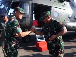 Dankodiklatad Bersama Pangdam XIII/Merdeka Gunakan MI-17 Menuju Bolmong