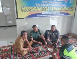 Babinsa menjalin silaturahmi bersama aparatur desa timang rasa kecamatan Kute panang kabupaten Aceh tengah sebagai mitra babinsa di wilayah binaan