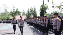 Polres Bener Meriah Gelar Apel Pergeseran Pasukan Dalam Rangka Pengamanan TPS Pilkada 2024