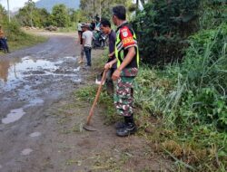 Babinsa Koramil 08/Silih Nara Bersama Warga Dalam Kegiatan Karya Bhakti