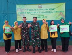 Persit KCK Dim 0119/BM Raih Juara III Voli. Dijajaran Koorcab Rem 011 PD Iskandar Muda