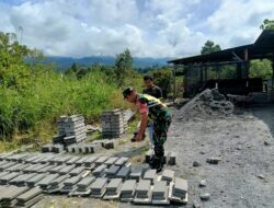 Babinsa 03/TG, Sambangi Pengusaha Batako Di Wilayah Binaan