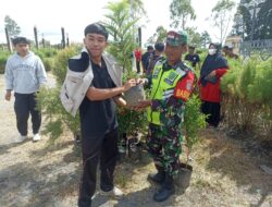 Babinsa Koramil 01/Bandar Hadiri Penanaman Pohon Dalam Rangka Memperingati Ultah SMA Negeri 1 Bandar