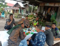 Coffee Morning, Babinsa Bersama Bhabinkamtibmas Ajak Warga Menjaga Kamtibmas