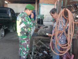 Sambangi Pelaku UMKM, Babinsa Koramil 01/Bandar Berikan Semangat Dan Motivasi