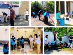 Kemenag Bitung Peringati Hari Amal Bhakti Ke-79 dengan Aksi Bersih Rumah Ibadah Lintas Agama