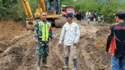 Penanggulangan Material Longsor di Beberapa Titik Dalam Wilayah Koramil 01/Bandar