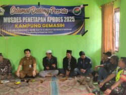 Babinsa Koramil 04/PRG Hadiri MUSDES Penetapan APBDES 2025