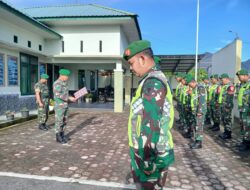 Anggota Koramil 06/Bukit Laksanakan Apel Pagi