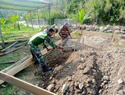 Babinsa Koramil 08/SN Sinergi Bantu Bangun Rumah Warga 