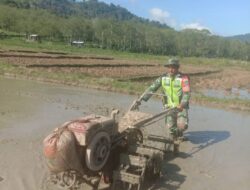 Dukung Ketahanan Pangan, Babinsa Bantu Garap Lahan Sawah