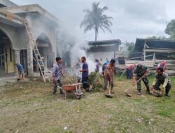 Wujud Kepedulian Babinsa, Karya Bakti Bersama Masyarakat di Wilayah Binaan