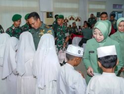 Pangdam I/BB dan Ketua Persit KCK PD I/BB Safari Ramadhan di Yonzipur I/DD