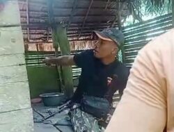 Anggota Brimob dan Warga Desa Kampung Jalan,adu Mulut Permasalahan Tanah Milik Warga