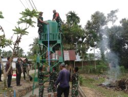 Semangat Tanpa Batas: Dansatgas TMMD Ke-123 Pimpin Pemasangan Tendon Air Bersih di Langsa Timur