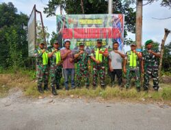 Koramil 02/Wps Pasang Spanduk Penerimaan Taruna Akmil TNI AD