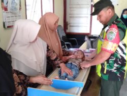 Babinsa Dampingi Pelayanan Posyandu di Wilayah Binaan