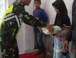 Babinsa Koramil 03/TG Hadiri Penyantunan Anak Yatim di Masjid Babul Jannah