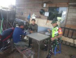 Babinsa Koramil 06/Bukit, Ajak Warga Jaga Kebersihan Lingkungan