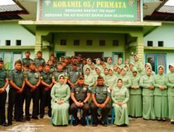 Dandim 0119/BM, Di Dampingi Ketua Persit KCK Cab XXV Kunjungi Koramil Jajarannya