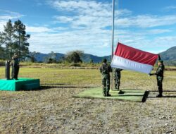 Kepala Staf Kodim 0119/BM Bacakan Amanat Panglima TNI Pada Upacara 17-San