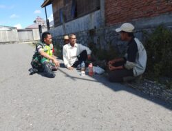 Babinsa Koramil 06/Bukit Melaksanakan Anjangsana dan Komsos Di Desa Binaan