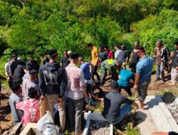 Bentuk Kepedulian Terhadap Warga, Babinsa Hadiri Pemakaman Warga