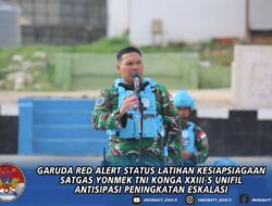 Garuda Red Alert Status Latihan kesiapsiagaan Satgas Yonmek TNI Konga XXIII-S Unifil antisipasi peningkatan eskalasi.