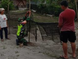 Manfaatkan Pekarangan Rumah, Babinsa Dan Warga Siapkan Lahan Toga