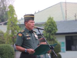 Kodim 0104/Aceh Timur Gelar Upacara Bendera Menumbuhkan Semangat Prajurit