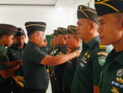 Dandim 0119/BM Pimpin Serah Terima Jabatan Danramil Dan Perwira Staf