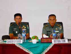 Tim Wasgiat Bidang Presonalia Dam Iskandar Muda Kunjungi Kodim 0119/BM
