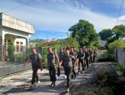 Anggota Koramil 06/Bukit Laksanakan Olahraga, Agar Tetap Prima Menjalankan Tugas