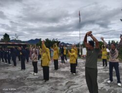 Jaga Kebugaran Tubuh, Koramil 02/Wps Gelar Senam Bersama