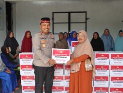 Wujud Kepedulian Polri, Kapolres Bener Meriah salurkan Bantuan Sosial Kepada Warga Kurang Mampu.