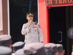 Kapolres Aceh Tengah Pimpin Apel Kesiapan Pengamanan Unras Himpunan Masyarakat Nelayan Serumpun