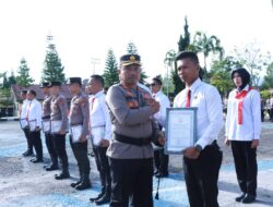 Wujud Apresiasi, Kapolres Bener Meriah Berikan Penghargaan Kepada Personel Berprestasi