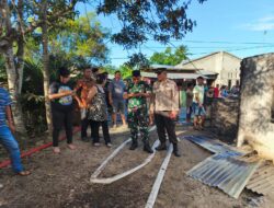 Polsek Matuari bantu pengamanan Kebakaran di Kelurahan Tanjung Merah.