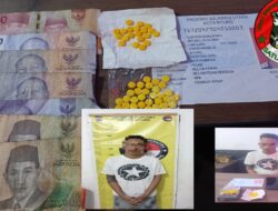 Residivis Kasus Obat Keras Jenis Trihexypenidyl kembali dibekuk Sat Narkoba Polres Bitung.